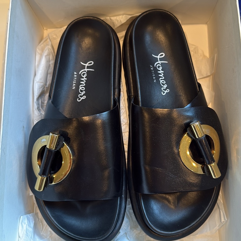 NIB Homer’s Black Sierra Sandal - EU 38 | US 7-7.5 - $330 MSRP - Picture 3 of 8